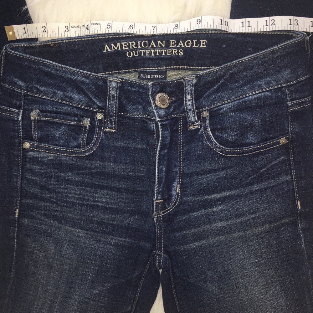 American Eagle Super Stretch straight jeans size 0 - Picture 5 of 10